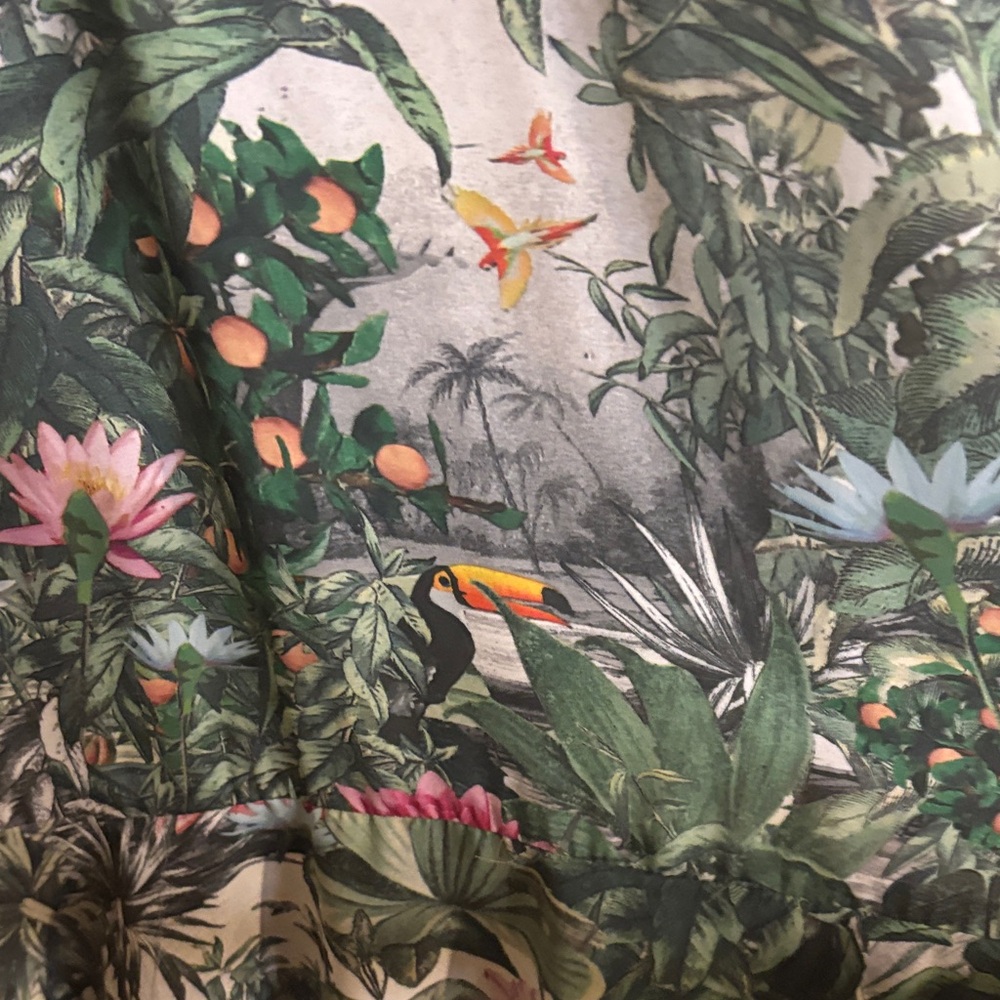 Floral Green Tropical Maxi Dress